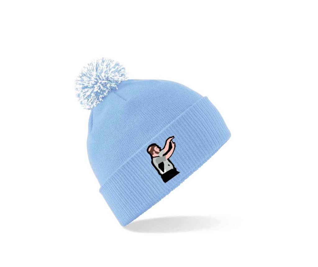 Winter Cap PonPon Iced Blue Arbitro